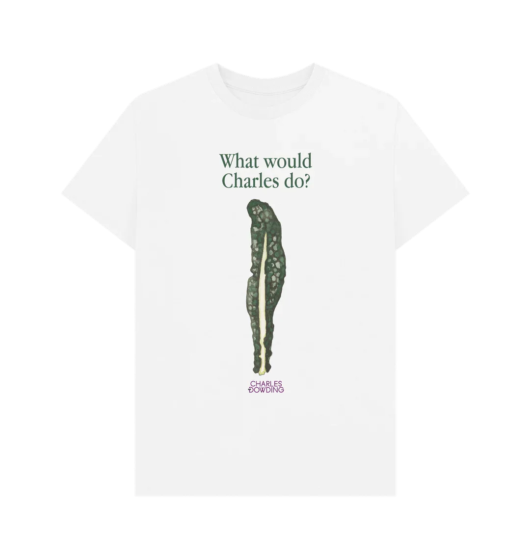 No Dig Kale 'What would Charles do?' T-shirt - Image 4